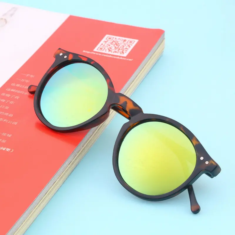 Vintage Retro Mirror Lens Round Glasses Steampunk Sunglasses 2