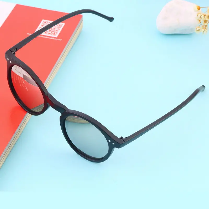Vintage Retro Mirror Lens Round Glasses Steampunk Sunglasses 3