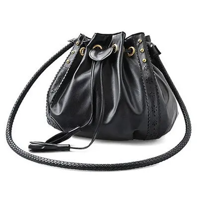 Vintage Retro Tassel Bucket Women Bag Famous Designers Handbag Luxury Shoulder Messenger Bags Bolsa Feminina 1