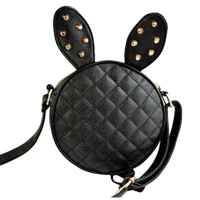 Vintage Rivet Mini Leather Handbags Rabbit Ear Ladies Party Purse Clutches Women Small Crossbody Shoulder Messenger Bags 1