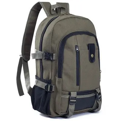 Vintage Travel Canvas Backpack For Men Masculino Mochila Rucksack Satchel School Bag Bolso 1