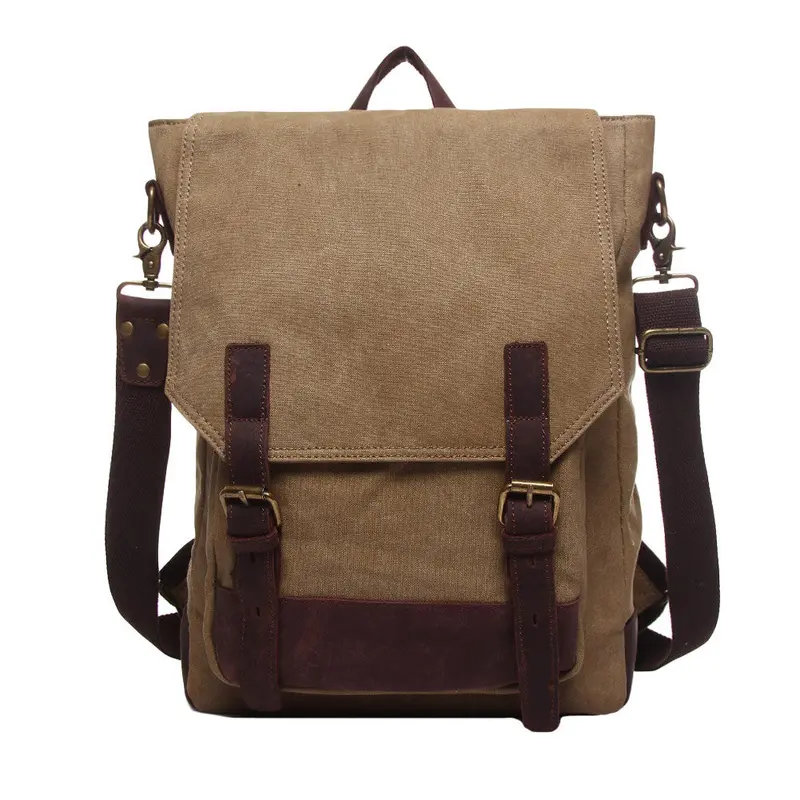 Vintage Waterproof Canvas Men Women Backpack Large Capacity Zipper Mochila Escolar Casual Laptop Travel School Bags 1