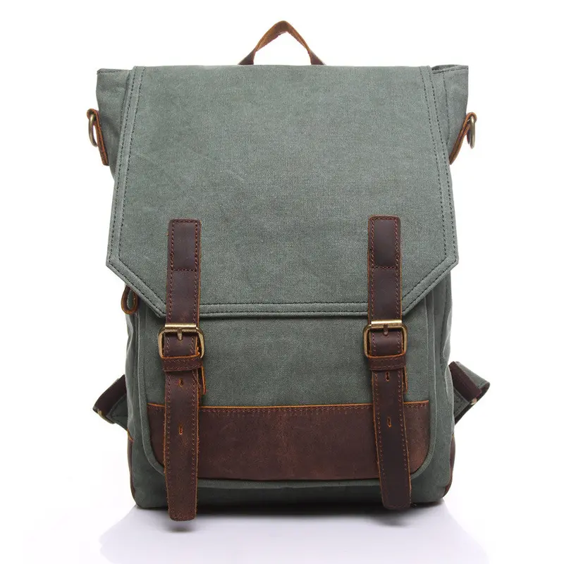 Vintage Waterproof Canvas Men Women Backpack Large Capacity Zipper Mochila Escolar Casual Laptop Travel School Bags 2