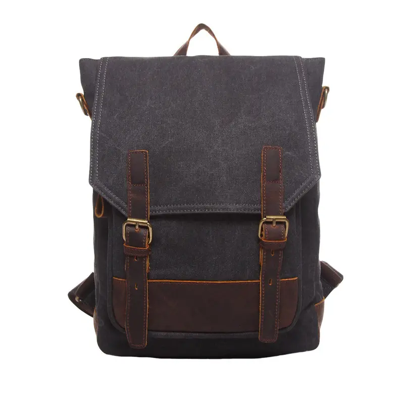 Vintage Waterproof Canvas Men Women Backpack Large Capacity Zipper Mochila Escolar Casual Laptop Travel School Bags 3