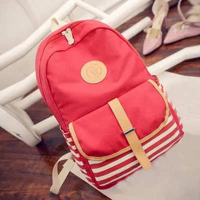 Vintage Women Canvas Backpacks For Teenage Girls School Bags Printing Backpack Travel Bag Mochila Rucksack 5