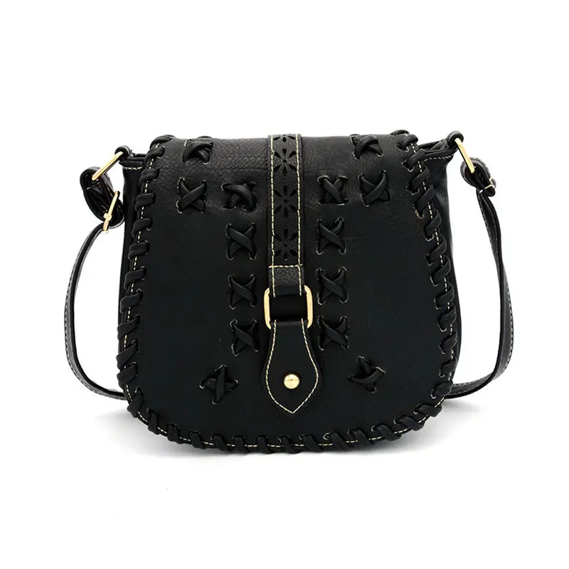 Vintage Women Hbag Hollow Out Messenger Bags Saddle Casual Crossbody Shoulder Bag Women's Bolsas Feminina 1