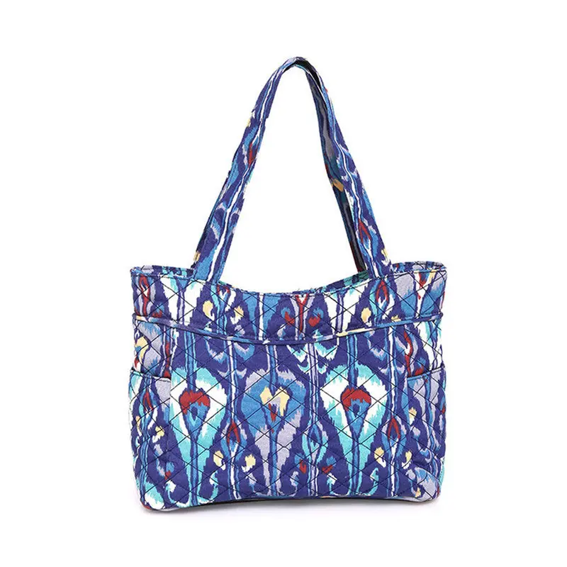Vintage Women Hbag Large-Capacity Durable Canvas Print Floral Zipper Shoulder Bag Large Tote Canvas Ladies Bags Satchel 1