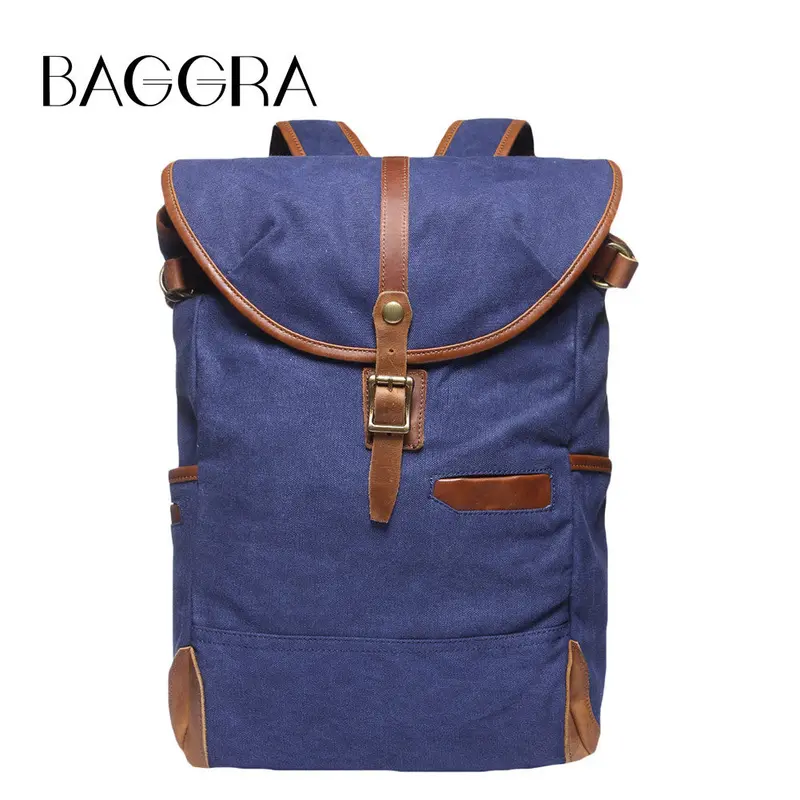Vintage Women Men Canvas Backpack Flap Zipper Zaino Top Buckle Mochila Strap Pockets Student Travel Bags 1