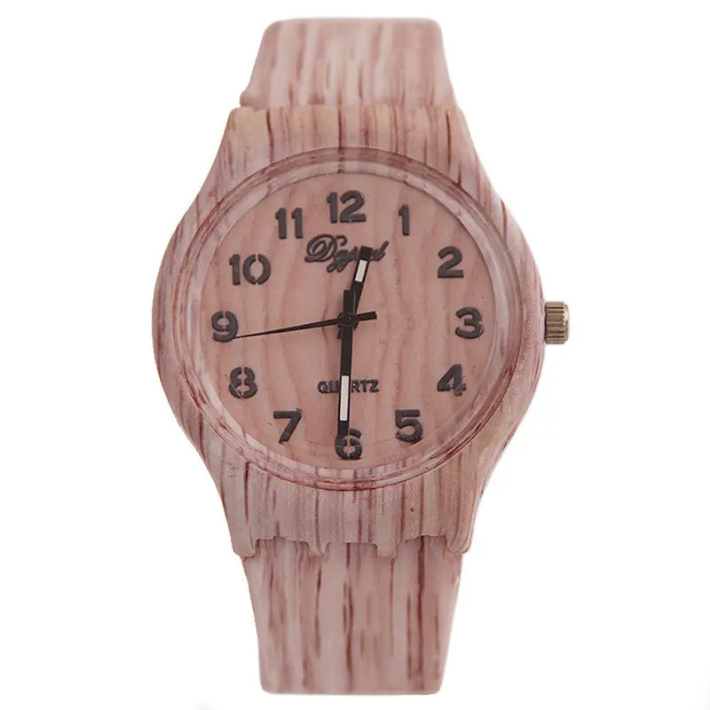 Vintage Women Men's Quartz Watch With Ssilicone Strap Wooden Casual Japanese Movement Watch With Gift 1