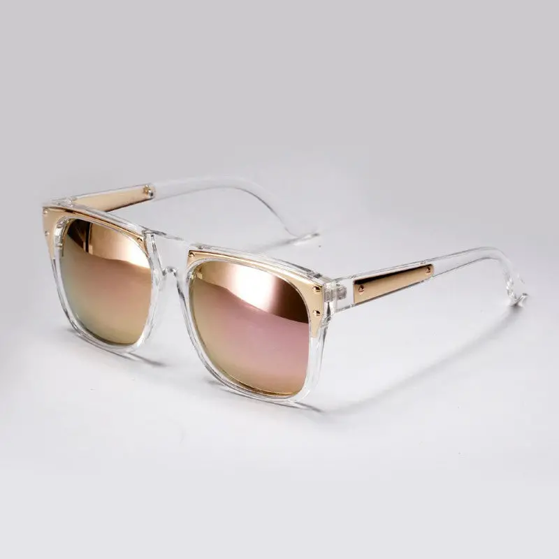 Vintage Women's Men's Sunglasses Goggles Mirror Reflective Lens Eyewear Sun Glasses 4 Colors Lunette De Soleil Femme 2