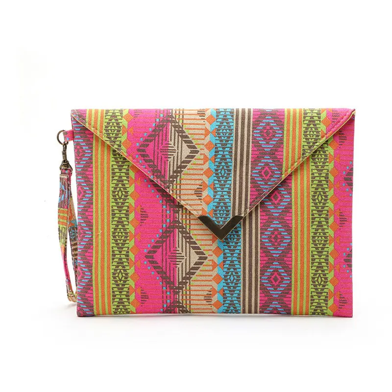 Vintage Women's Purse Canvas Wallet Envelope Clutch Hbag Tote Ladies Bag Ladies Carteira Feminina 1
