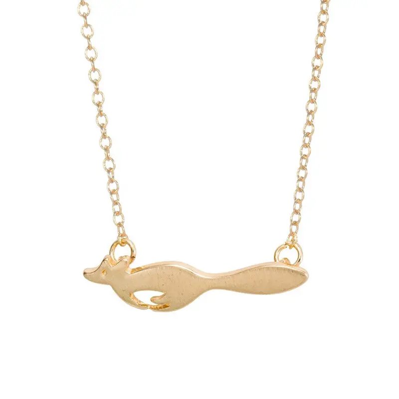 Vivid Fox Necklace Dainty Minimalist Handmade Necklace Simple Birthday Wedding Gift 30Pcs-N057 1