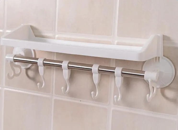 Vogue Bathroom Kitchen Livingroom Towel Hanger Wall Sucker Shelves Rack Holder 78212 1