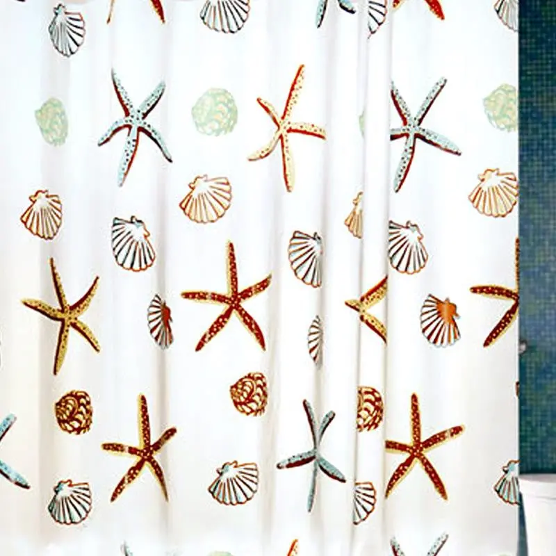 Vogue Lovely Starfish Bathroom Curtain Bath Curtain Thicken Waterproof Shower Curtain 77548 1