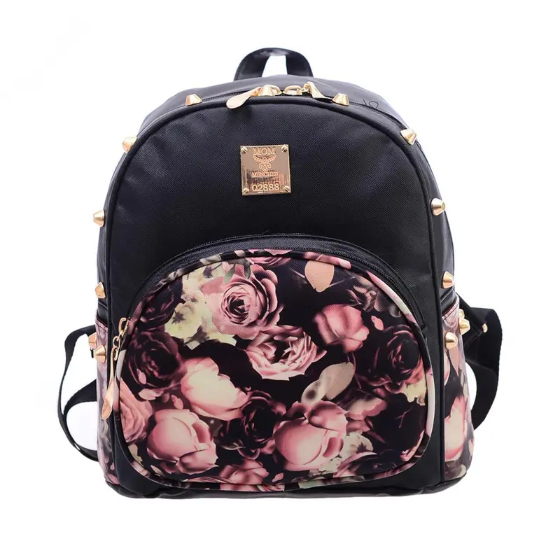 Vogue Mochila Backpack Women Printing Backpack Leather School Bag Women Preppy Teenagers Girls Shoulder Bags 1