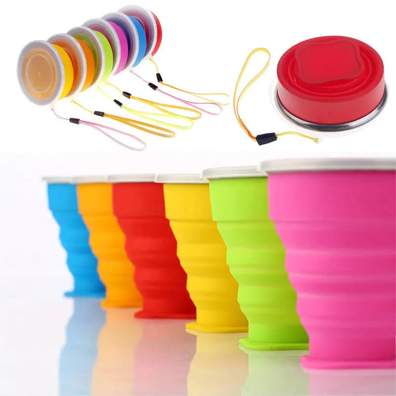 Vogue Outdoor Travel Silicone Retractable Folding Cup Telescopic Collapsible 1