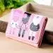 Wallet Women Luxury Cat Pattern Pu Leather Coin Purse Short Wallets Card Holders Handbag 4