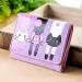 Wallet Women Luxury Cat Pattern Pu Leather Coin Purse Short Wallets Card Holders Handbag 5