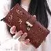 Wallet Women Luxury Leaf Bifold Pu Leather Clutch Card Holder Purse Long Lady Handbag 3
