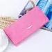 Wallet Women Solid Hasp Coin Purse Pu Leather Long Wallets Card Holders Handbag Bolsa Feminina 3