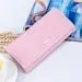 Wallet Women Solid Hasp Coin Purse Pu Leather Long Wallets Card Holders Handbag Bolsa Feminina 4