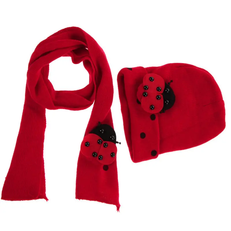 Warm Baby Boy Hat Girls Baby Hat Scarf Cute Knitted Cotton Hats 1