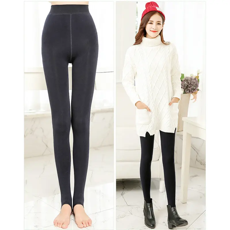 Warm Leggings Elastic High Waist Thick Slim Stretch Seamlessly Leggings 5 Colors 4