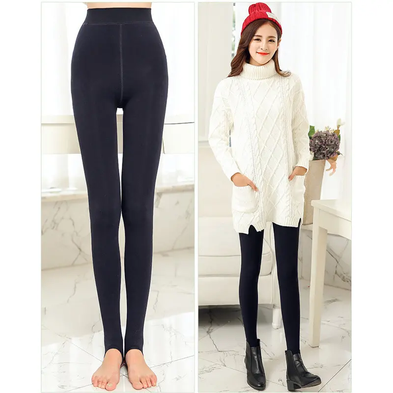 Warm Leggings Elastic High Waist Thick Slim Stretch Seamlessly Leggings 5 Colors 5