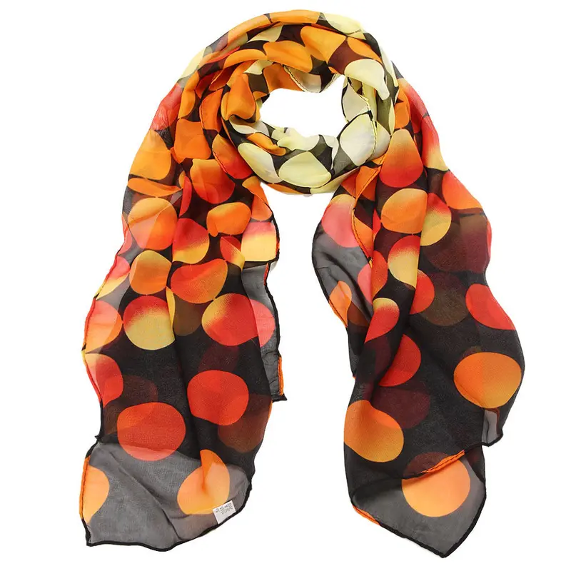 Warm Women Lady Shawl Chiffon Dot Rectangle Scarf Scarves Sun Protection Gauze Kerchief 2