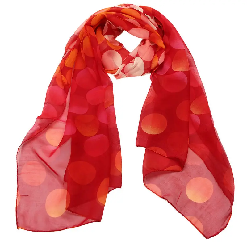 Warm Women Lady Shawl Chiffon Dot Rectangle Scarf Scarves Sun Protection Gauze Kerchief 4