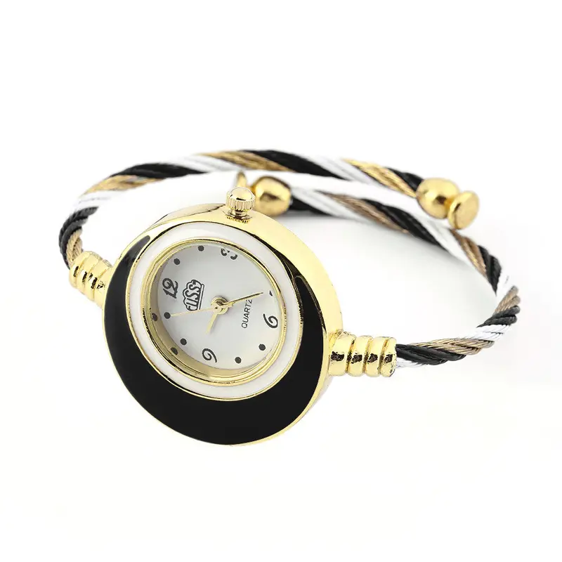 Watch Able Bracelet Bangle Watch Numbers Metal Wristwatch 1