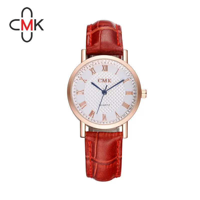 Watch Clock Leather Wristwatch Life Waterproof Analog Sport Quartz Wrist Watch White Feida 3