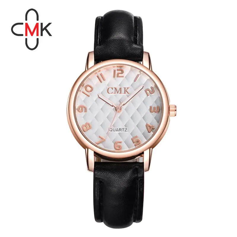 Watch Cmk Women Leather Wristwatch Waterproof Analog Sport Quartz Watch Ladies Dress Wrist Watch Relogio Feminino Feida 1