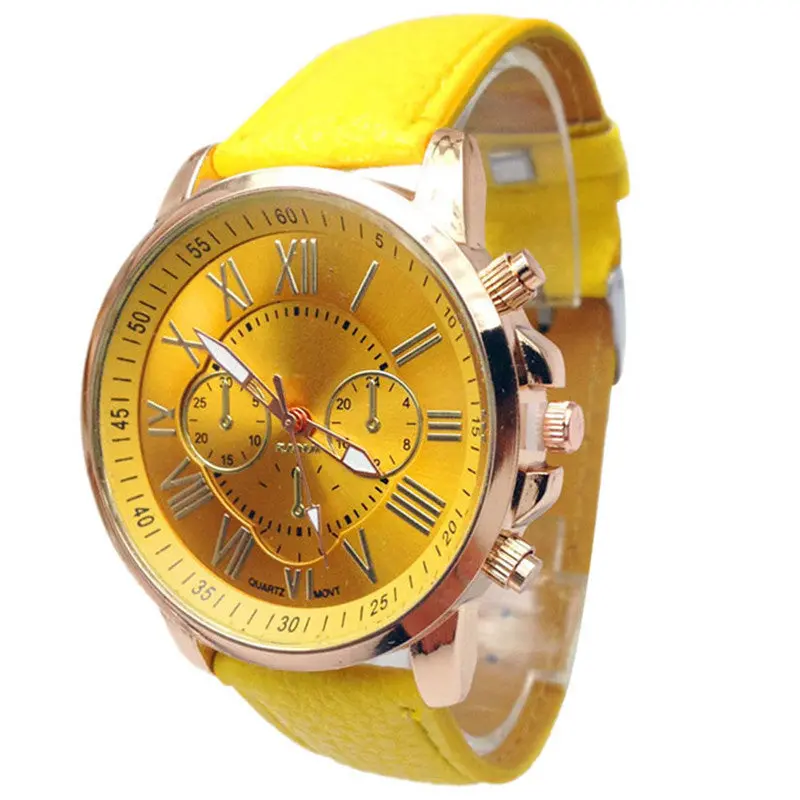 Watch Faux Leather Quartz Watch Women Clock Watches Men Gift Montre Wristwatch Sale Sports Watch 10