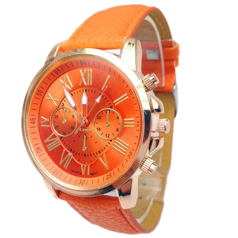 Watch Faux Leather Quartz Watch Women Clock Watches Men Gift Montre Wristwatch Sale Sports Watch 4
