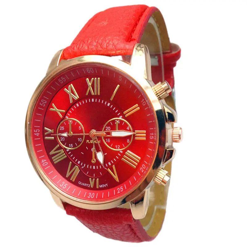 Watch Faux Leather Quartz Watch Women Clock Watches Men Gift Montre Wristwatch Sale Sports Watch 6