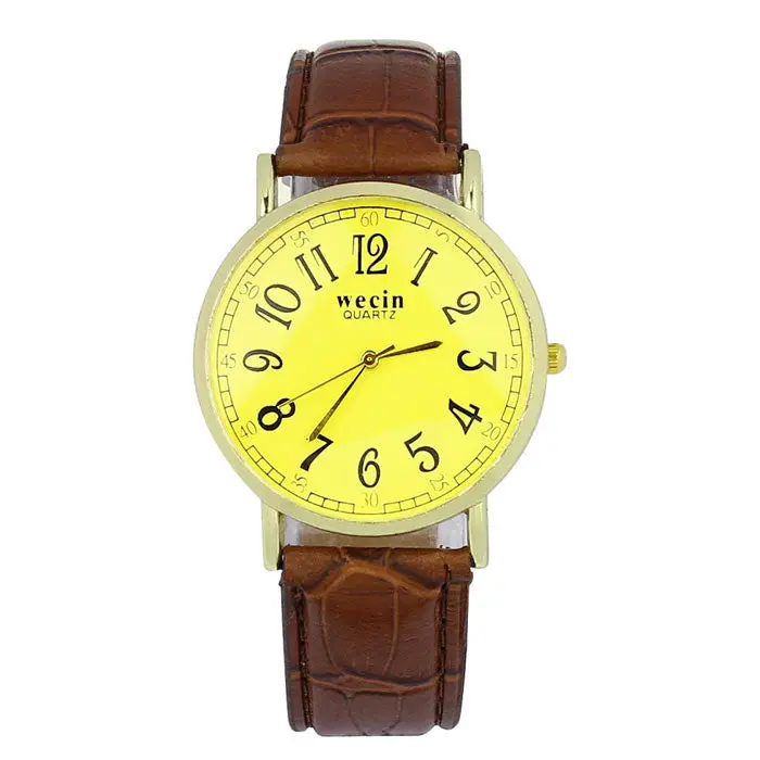 Watch Golden Luxury Gentle Men's Man Leather Band Quartz Wrist Watches Watch Feida 1