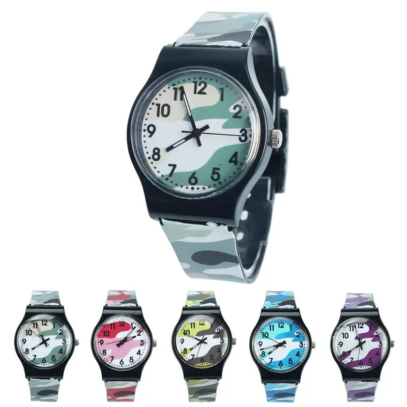 Watch Kids Military Camouflage Cartoon Watch Quartz Watches For Girl Boy Kids Children Clock Relogio Gift 2