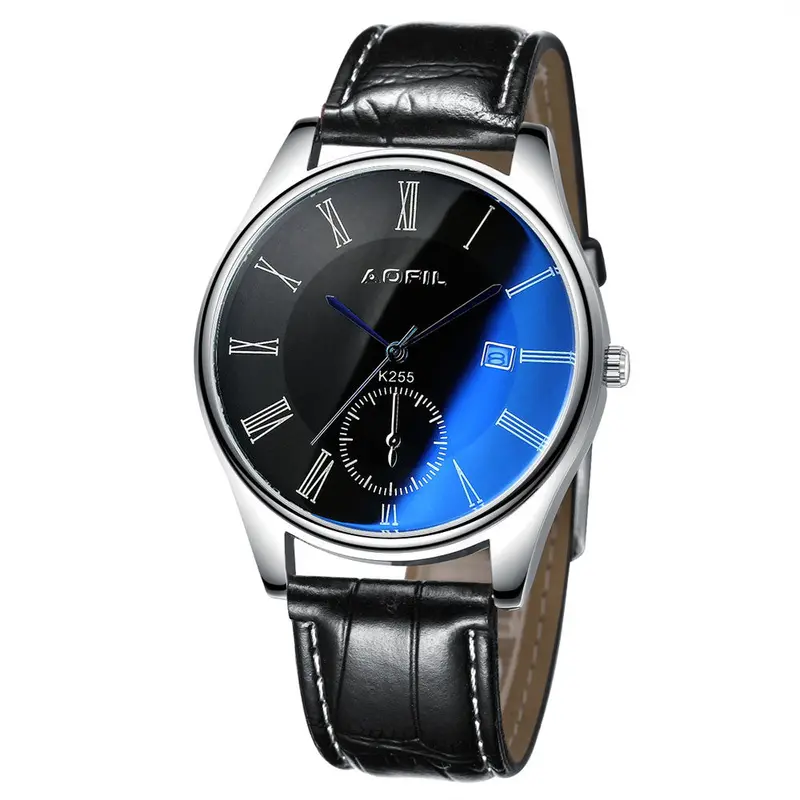 Watch Men Famous Relogio Men's Luxury Date Leather Stainless Steel Military Sport Quartz Wrist Watch 1