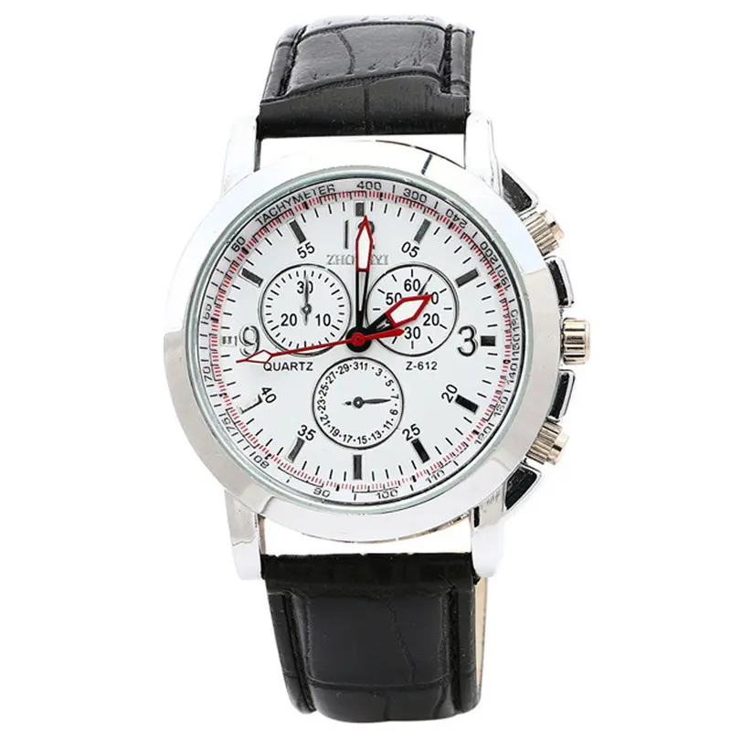 Watch Men Military Sports Watches Leather Belts Quartz Wrist Watch Luxury Analog Dial Watches Feida 2