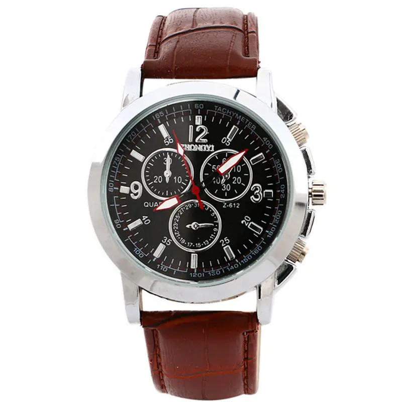 Watch Men Military Sports Watches Leather Belts Quartz Wrist Watch Luxury Analog Dial Watches Feida 3