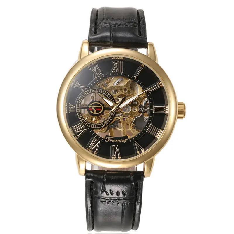 Watch Men Top Luxury Steampunk Skeleton Military Army Relogio Masculino Automatic Mechanical Watch Clock 1