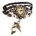 Watch Quartz Bracelet Dress Clock Women Malloom Weave Around Pu Leather Dolphin Relogio Feminino Watch 1