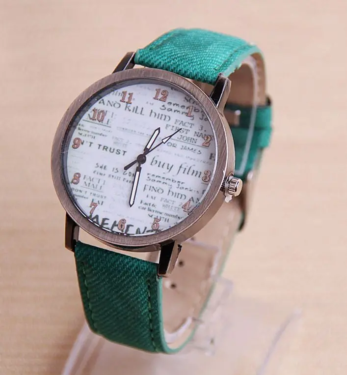 Watch Spaper Design Pu Leather Watch Women Men Quartz Hour Women Dress Wristwatch 5