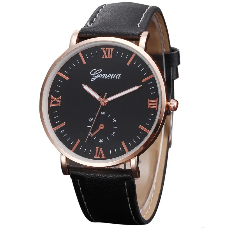 Watch Sports Luxury Mens Wristwatches Retro Design Leather Band Analog Alloy Quartz Watch Feida 1