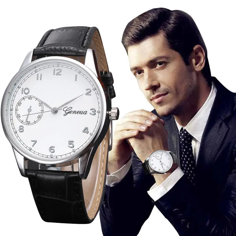 Watch Sports Men's Watch Relogio Masculino Retro Design Leather Band Analog Alloy Quartz Wrist Watch 1