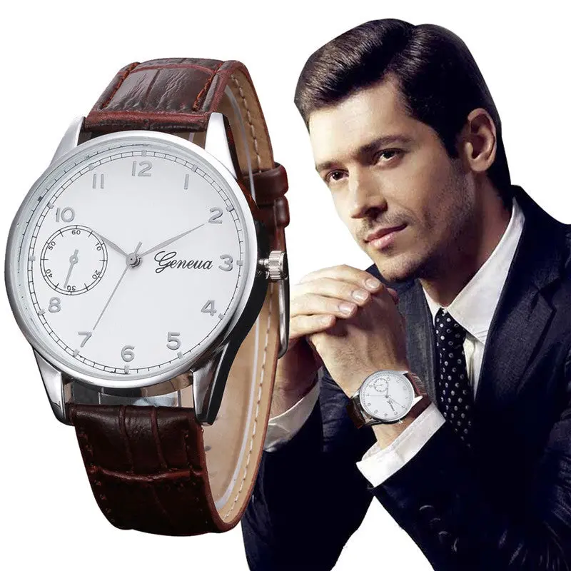 Watch Sports Men's Watch Relogio Masculino Retro Design Leather Band Analog Alloy Quartz Wrist Watch 2