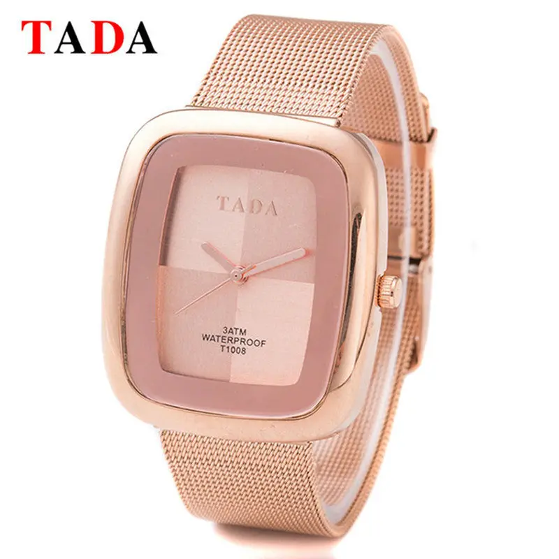 Watch Tada Women Ladies Watch Mesh Steel Gold Watch Bracelet Ladies Watches Fast Shipping Feida 2