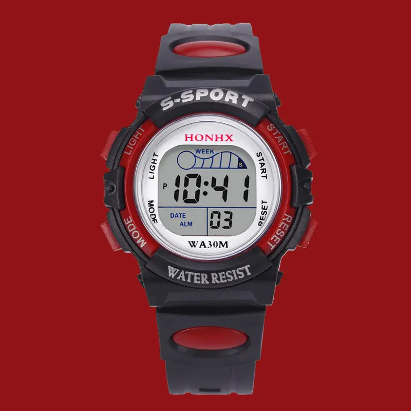 Watch Top Luxury Children Boys Clock Digital Led Relogio Watches Kids Alarm Date Gift 4