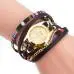 Watch Women Bracelet Dress Clock Wrap Braided Faux Leather Analog Quartz Wrist Watches Relogio Feminino 1